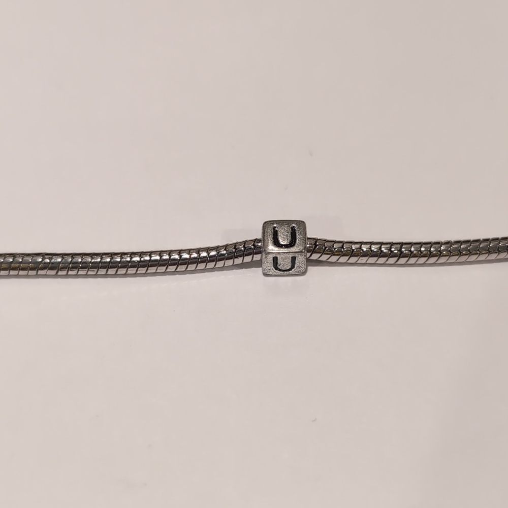Silver U Spacer Charm‎ for Pandora Style Bracelet